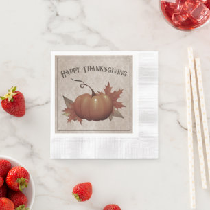 Thanksgiving pompoen Damask Servet