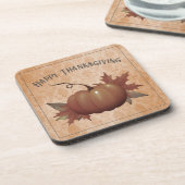 Thanksgiving pompoen Damask | SINAASAPPEL Bier Onderzetter (Linkerzijde)