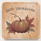 Thanksgiving pompoen Damask | SINAASAPPEL Bier Onderzetter (Voorkant)