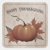 Thanksgiving Pompoen Damask Sticker (Voorkant)