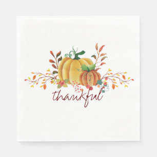 Thanksgiving pompoen dankbaar servet