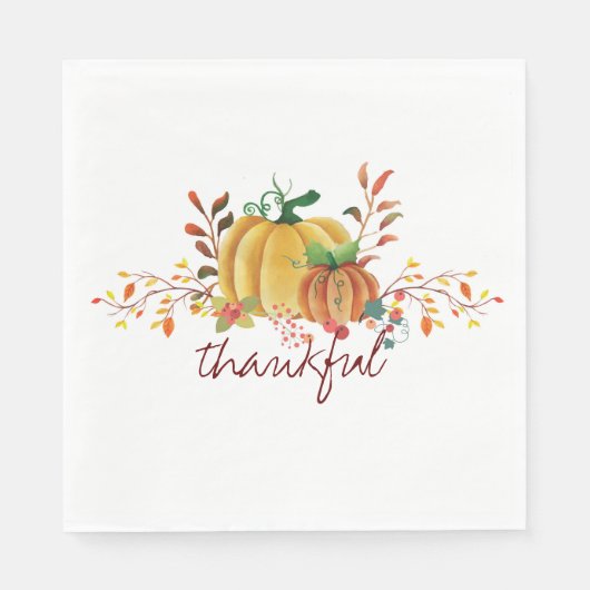 Thanksgiving pompoen dankbaar servet (Voorkant)