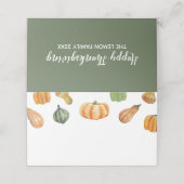 Thanksgiving pompoen diner (Buitenkant ongevouwen)