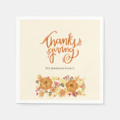 Thanksgiving pompoen diner servet (Voorkant)