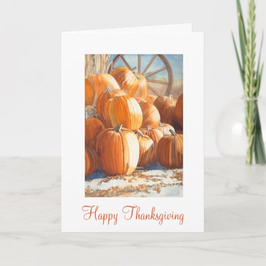 Thanksgiving pompoen feestdagen kaart (Voorkant)