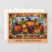 Thanksgiving Pompoen Herfst Herfst Oogst Briefkaart (Voorkant / Achterkant)