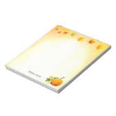 Thanksgiving pompoen & herfstbladeren notitieblok (Gedraaid)