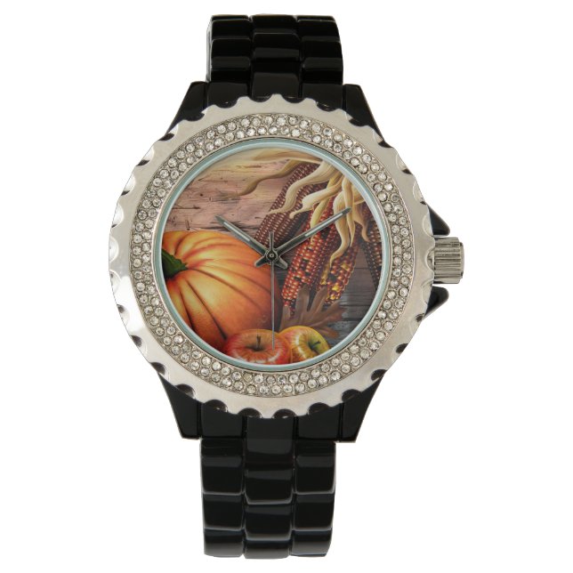 Thanksgiving pompoen horloge (Voorkant)