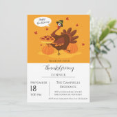 Thanksgiving pompoen in Turkije Kaart (Staand voorkant)