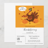 Thanksgiving pompoen in Turkije Kaart (Voorkant / Achterkant)