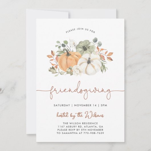 Thanksgiving pompoen kaart (Voorkant)