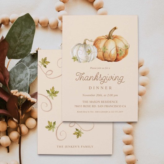 Thanksgiving pompoen kaart