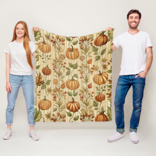 Thanksgiving Pompoen Oogst Herfst Patroon Fleece Deken