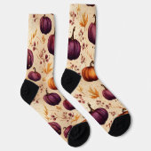 Thanksgiving Pompoen Patch Pompoenen Herfst Harves Sokken (Rechts)