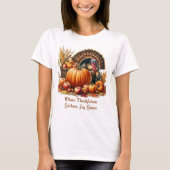 Thanksgiving pompoen Turkije T-shirt (Voorkant)