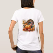 Thanksgiving pompoen Turkije T-shirt (Achterkant)
