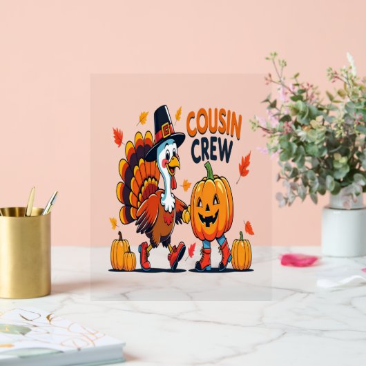 Thanksgiving pompoen van neef en neef acryl bord (Huwelijk)