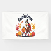 Thanksgiving pompoen van neef en neef spandoek (Horizontaal)