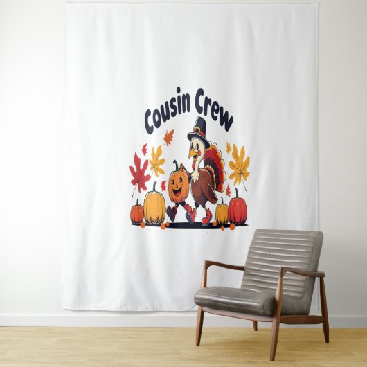 Thanksgiving pompoen van neef en neef wandkleed (In situ)