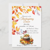 Thanksgiving Pompoen Waterverf Herfst Kaart (Voorkant)