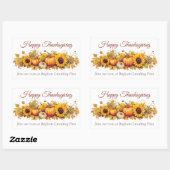 Thanksgiving Pompoenen Custom Company Rechthoekige Sticker (Vel)
