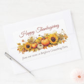Thanksgiving Pompoenen Custom Company Rechthoekige Sticker (Envelop)