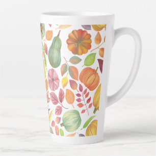 Thanksgiving - pompoenen en bladeren latte mok