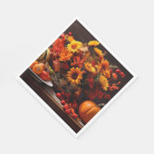 Thanksgiving Pompoenen en zonnebloemen Servet (Hoek)