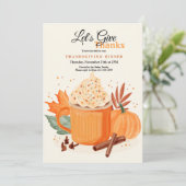 Thanksgiving Pompoenen Kaart (Staand voorkant)