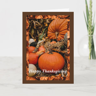 Thanksgiving pompoenen Kaart, 5" x 7" gevouwen Kaart