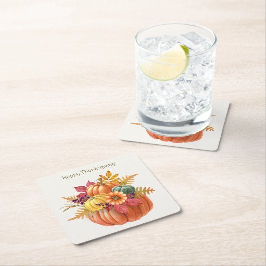 Thanksgiving pompoenen papier Onderzetter (Insitu)