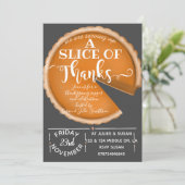 Thanksgiving pompoentaart vrijwilliger lunch brief kaart (Staand voorkant)