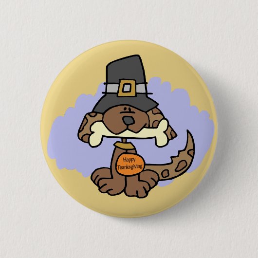 Thanksgiving pop-upknop ronde button 5,7 cm (Voorkant)