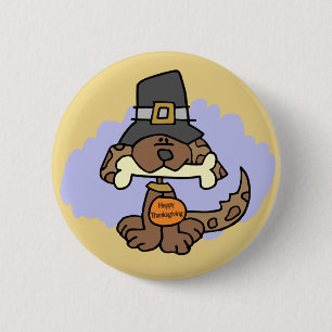 Thanksgiving pop-upknop ronde button 5,7 cm