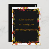 Thanksgiving Post Kaart Uitnodiging voor Diner (Voorkant / Achterkant)