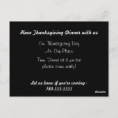 Thanksgiving Post Kaart Uitnodiging voor Diner (Achterkant)