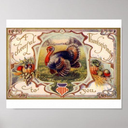 Thanksgiving Poster — Turkije (Voorkant)