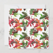 Thanksgiving Potluck Diner Herfst Waterverf Bloeme Kaart (Achterkant)