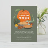 Thanksgiving Potluck Kaart (Staand voorkant)