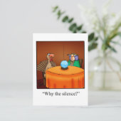 Thanksgiving "Pourquoi le silence ?" Carte postale (Debout devant)
