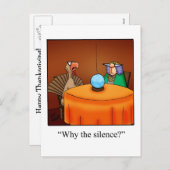 Thanksgiving "Pourquoi le silence ?" Carte postale (Devant / Derrière)