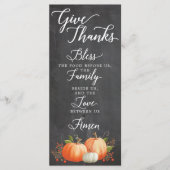 Thanksgiving Prayer Kaart Tabel Decor (Voorkant)