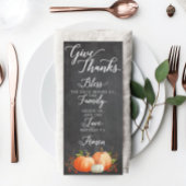 Thanksgiving Prayer Kaart Tabel Decor