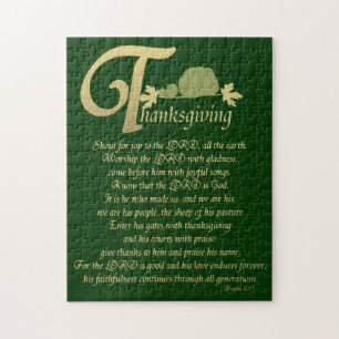 Thanksgiving - Psalm 100 Legpuzzel