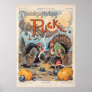 Thanksgiving Puck Illustratie Poster