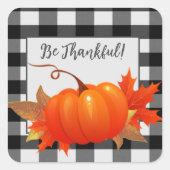 Thanksgiving Pumpkin Buffalo Sticker (Voorkant)