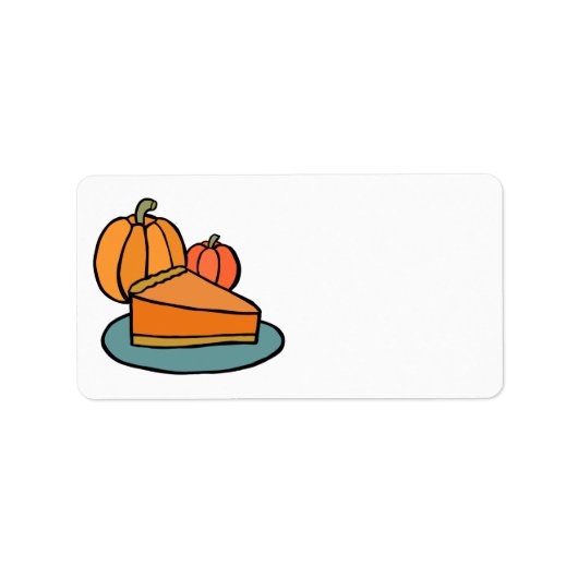 Thanksgiving Pumpkin Pie Adres Sticker (Voorkant)