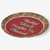 Thanksgiving Pumpkin Pie Dessert Papieren Bordje (Gekanteld)