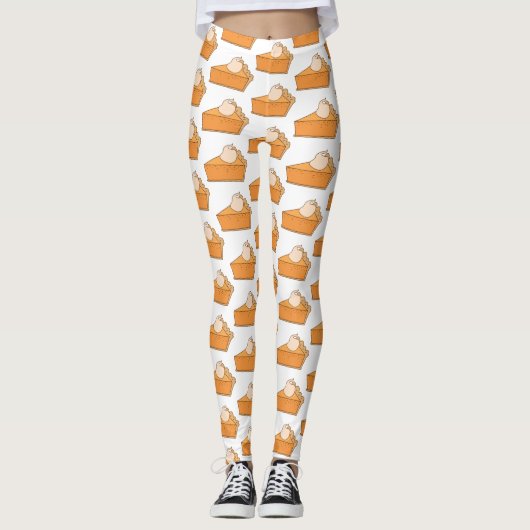 Thanksgiving Pumpkin Pie Pants Leggings (Voorkant)