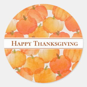 Thanksgiving Pumpkin Stickers